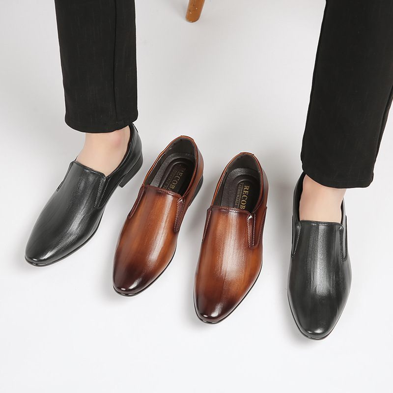 2024 Nieuwe Casual Slip-on Zakelijke Formele Kleding Schoenen Heren Loafers Ademend Tij