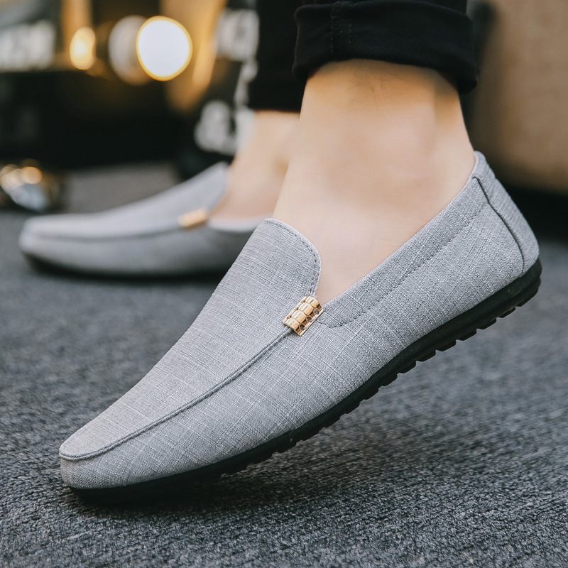 2024 Zomer Stoffen Schoenen Doudou Heren Casual Trend Slip-on Canvas Herenschoenen