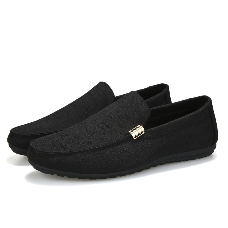 2024 Zomer Stoffen Schoenen Doudou Heren Casual Trend Slip-on Canvas Herenschoenen