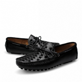 Bruine Bonen Schoenen Heren Nette Zachte Zool Casual Loafer Geklede Jeugd Trendy Outdoor Leren Herenschoenen