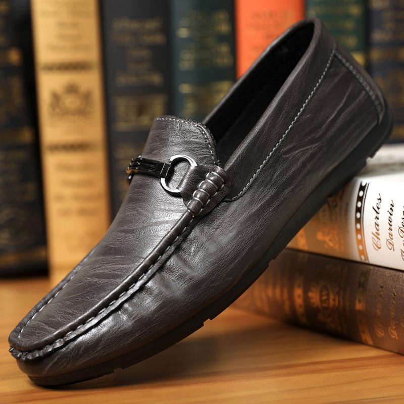 Doudou Schoenen Heren 2024 Lente Nieuwe Casual Kleding Zachte Bodem Set Voet Loafers