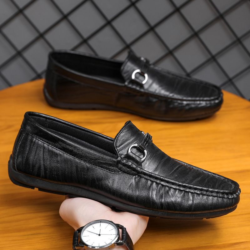 Doudou Schoenen Heren 2024 Lente Nieuwe Casual Kleding Zachte Bodem Set Voet Loafers