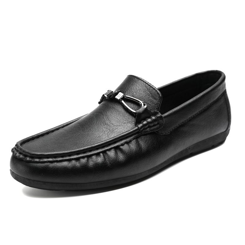 Doudou Schoenen Heren 2024 Lente Nieuwe Set Voeten Geklede Zachte Zool Casual Ademende Loafers