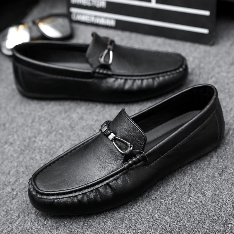 Doudou Schoenen Heren 2024 Lente Nieuwe Set Voeten Geklede Zachte Zool Casual Ademende Loafers