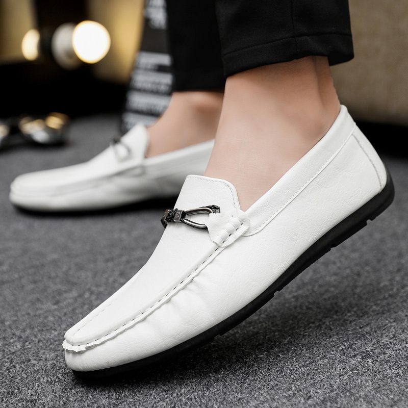 Doudou Schoenen Heren 2024 Lente Nieuwe Set Voeten Geklede Zachte Zool Casual Ademende Loafers