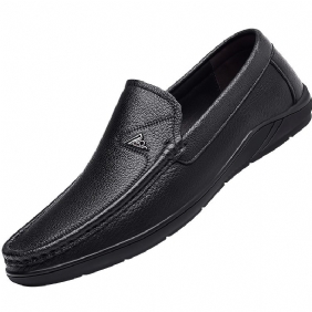 Geklede Schoenen Heren Echt Leer Erwten Casual Handgemaakte Herenschoenen Slip-on