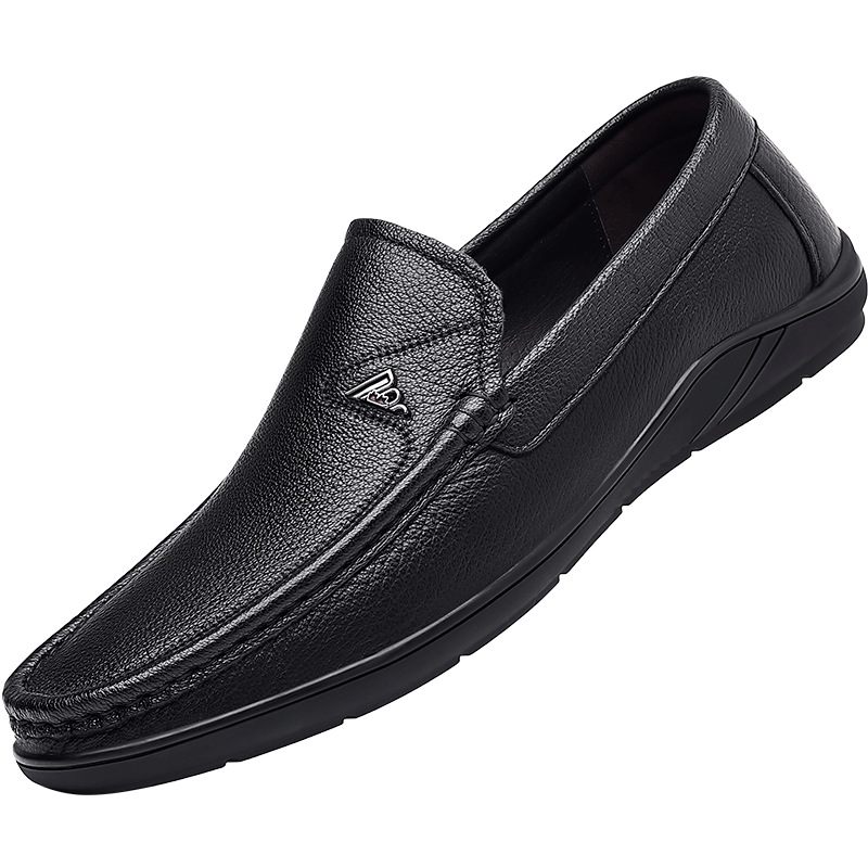 Geklede Schoenen Heren Echt Leer Erwten Casual Handgemaakte Herenschoenen Slip-on