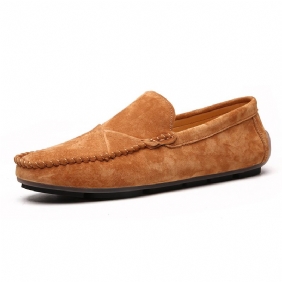 Grote Maat Instappers Loafers Leren Erwten Schoenen Slip-on Casual Trendy Herenschoenen Retro Rijschoenen Nieuw