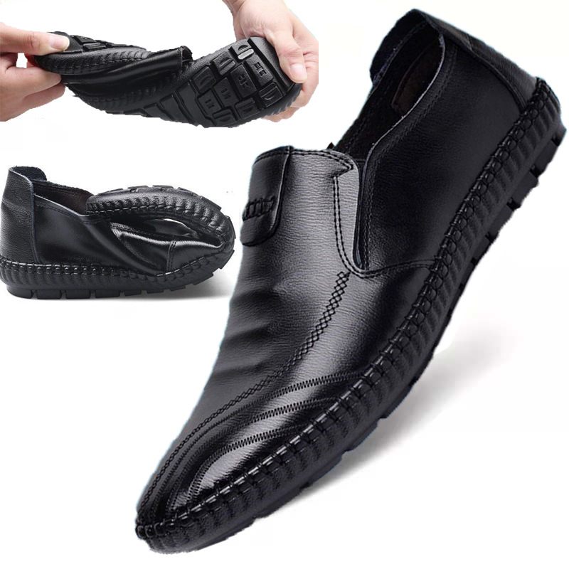 Heren Business Casual Kleding Schoenen Vier Seizoenen Mode Doudou Zachte Zool Instapper Platte Rijden