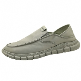 Heren Lente Slip-on Stoffen Schoenen Mode Platte Erwten Canvas Herenschoenen