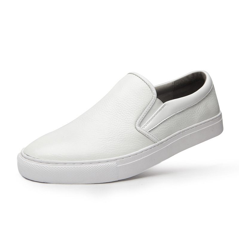 Heren Leren Loafers Casual Sneakers Trendy Ademende Instappers Herenschoenen