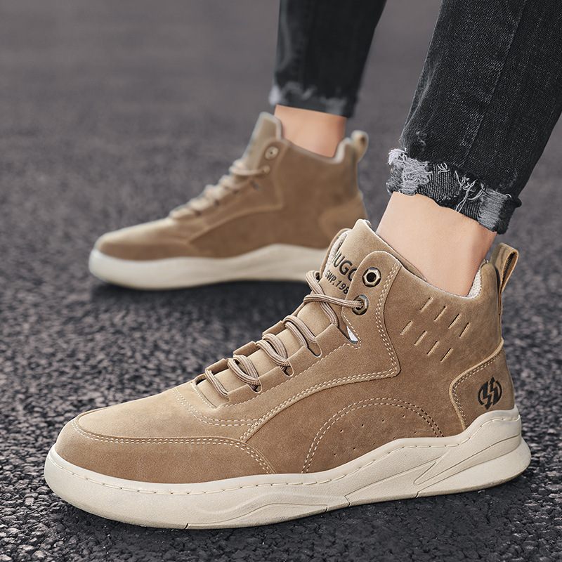 Herenschoenen 2024 Herfst En Winter Nieuwe High-top Sneakers Studenten Trendy Schoenen Casual Sportschoenen Heren