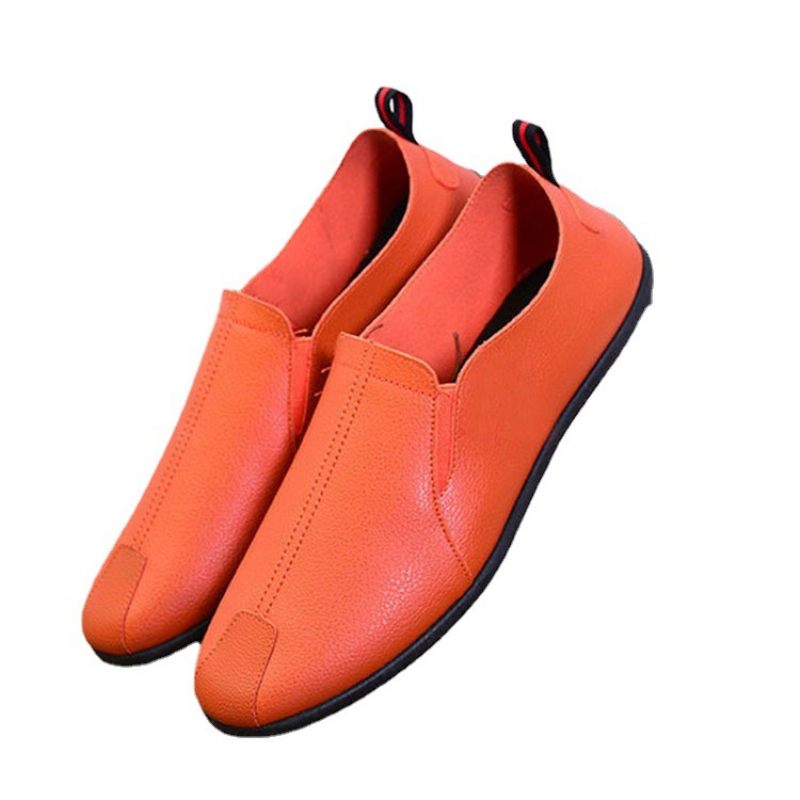 Herenschoenen 2024 Nieuwe Heren Casual Schoenen Laag Uitgesneden Erwten Zachte Platte Geklede Slip-on