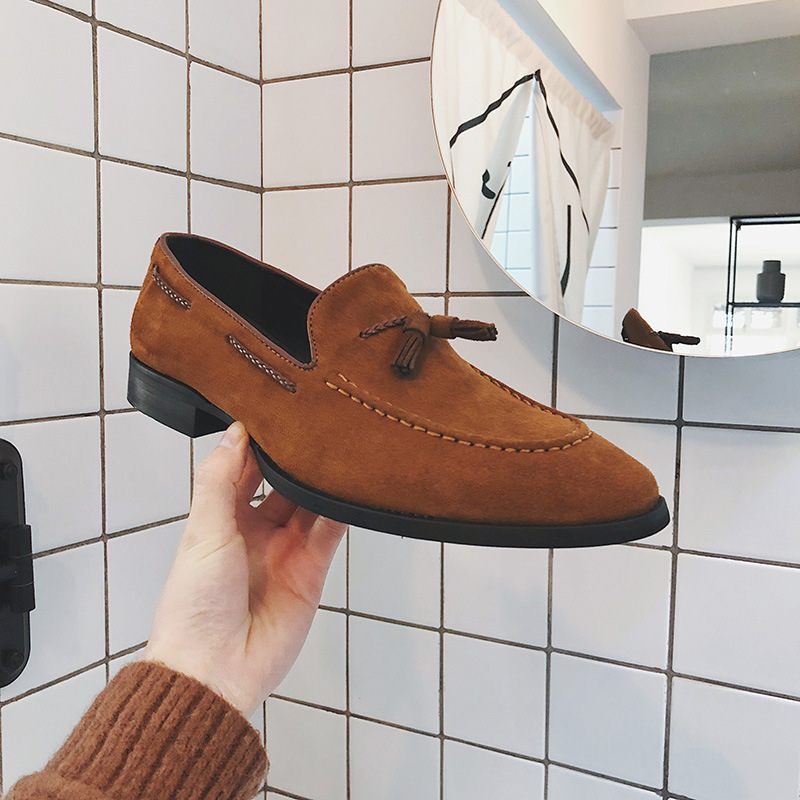 Herenschoenen 2024 Zomer Nieuwe Loafers Ademende Formele Zakelijke Jurk Schoenen Mannen Lage Top Casual Puntschoen