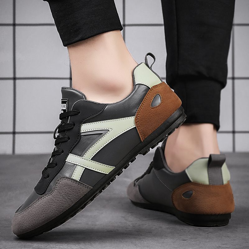 Herenschoenen Herfst 2024 Nieuwe Zomer Ademende Zachte Bodem Antislip Erwten Casual Sneakers Heren Sport Trend Schoenen