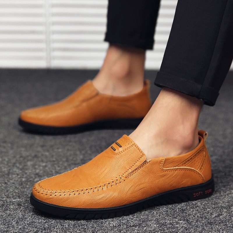 Herenschoenen Nieuwe Grote Maat Heren Casual Platte Schoenen Ademende Erwtenschoenen Nette