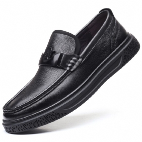 Herfst Ademende Geklede Schoenen Heren Leren Zachte Zool Slip-on Rijschoenen Trendy Casual Erwtenschoenen