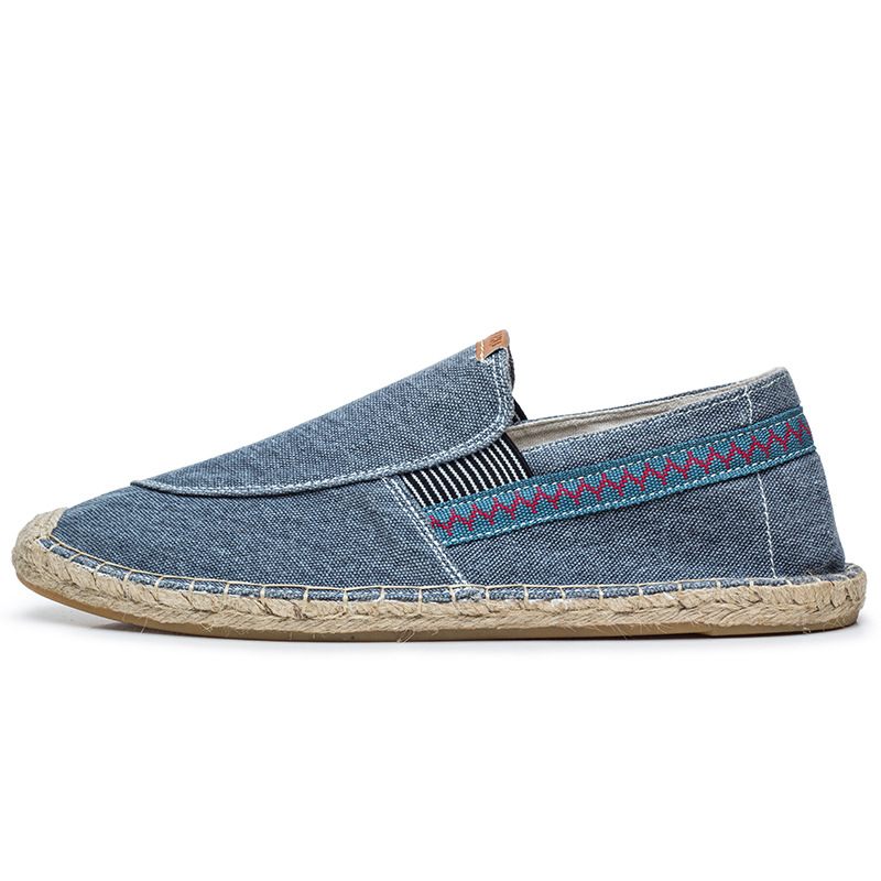 Herfst Nieuwe Heren Casual Handgemaakte Hennepschoenen Paar Espadrilles Ademend