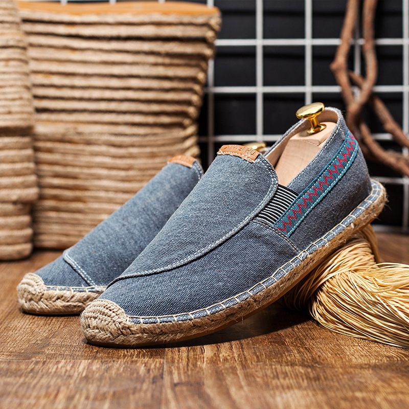 Herfst Nieuwe Heren Casual Handgemaakte Hennepschoenen Paar Espadrilles Ademend