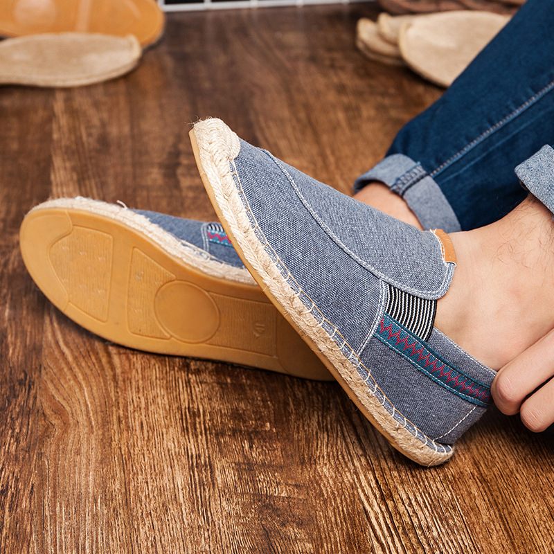 Herfst Nieuwe Heren Casual Handgemaakte Hennepschoenen Paar Espadrilles Ademend