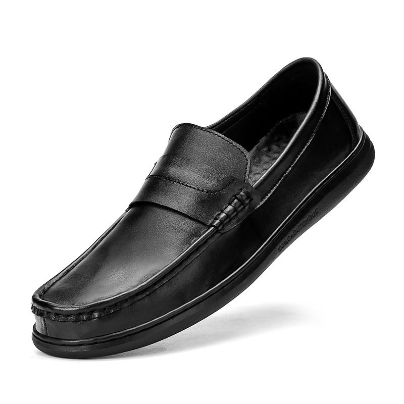 Herfst En Winter Nieuwe Doudou Schoenen Heren Lederen Chauffeursschoenen Zachte Zool Slip-on Business Casual Kleding Grote Maat