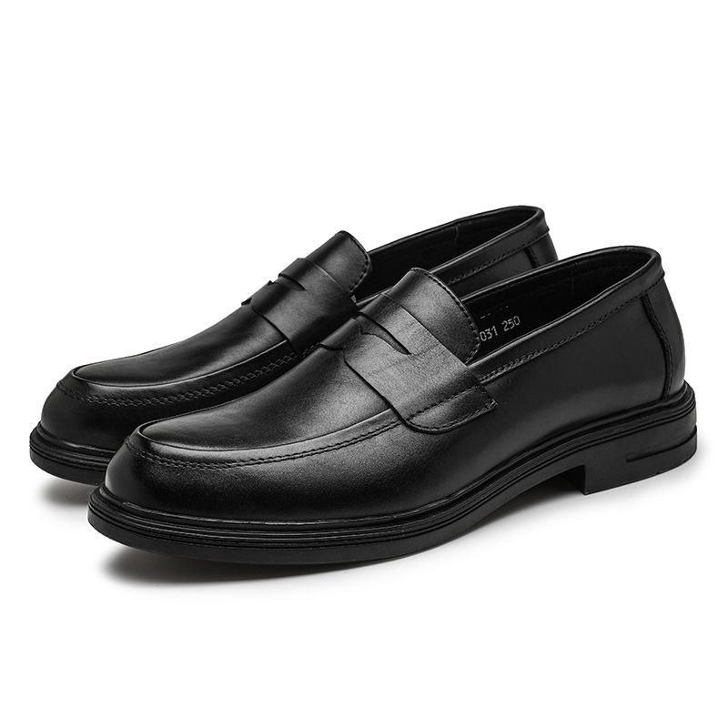 Lente Heren Dress Schoenen Ademend Casual Leer Zakelijke Herenschoenen Derby Ronde Neus Loafers