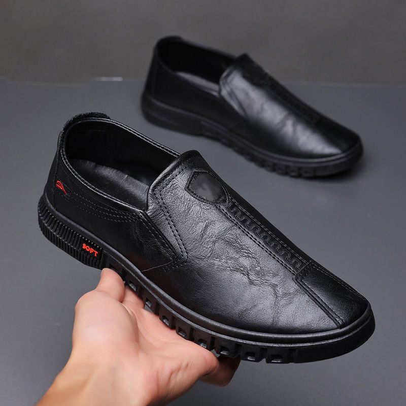 Lente Nieuwe 2024 Casual Kleding Schoenen Zachte Bodem Slip-on Herenschoenen Geklede Doudou