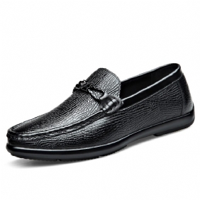 Lente Nieuwe Heren Doudou Schoenen Zachte Bodem Zacht Leer Casual Kleding Lederen Slip-on