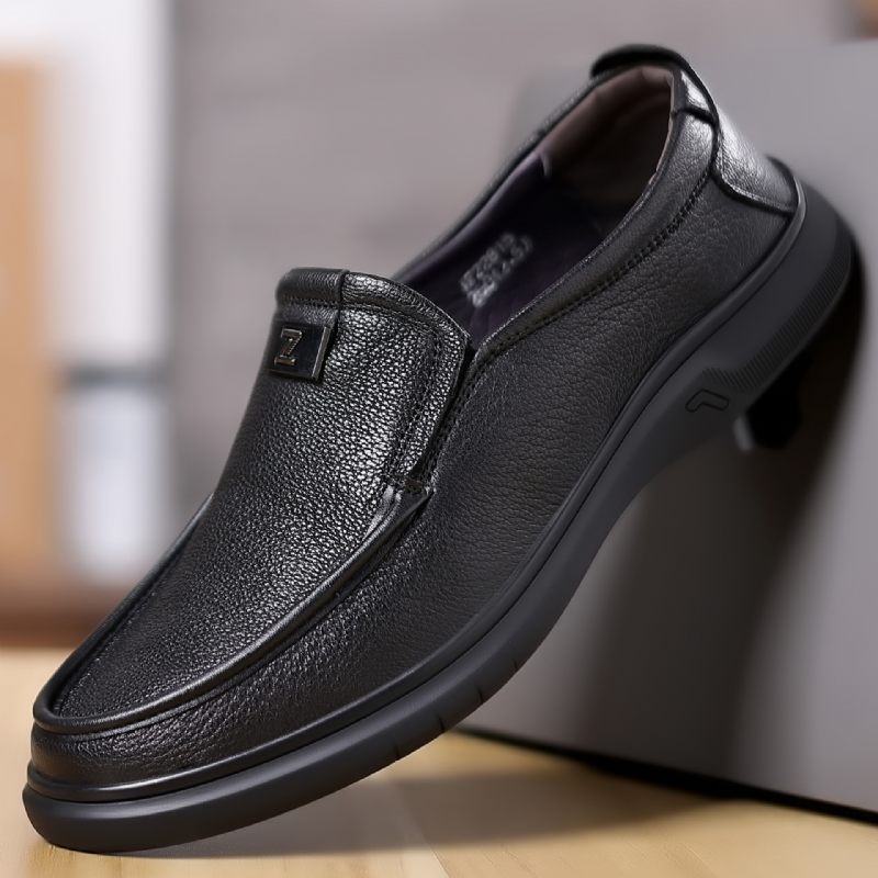 Lente Schapenvacht Casual Schoenen Heren Dagelijkse Loafers Echt Leer Zachte Zool Slip-on Vader Rijdende Herenschoenen