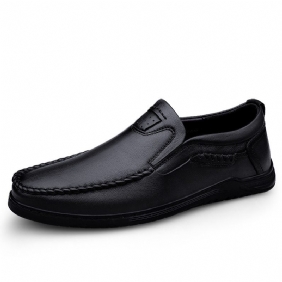 Loafers Formele Schoenen Heren Retro Herfststijl Echt Leer Zachte Lederen Zool Fan Business Casual Handgemaakte Herenschoenen