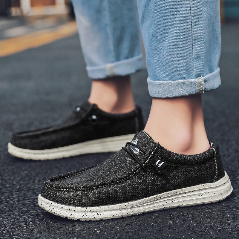 Loafers Platte Vrijetijdsschoenen Canvas Schoenen Voor Heren Sneakers Slip-on