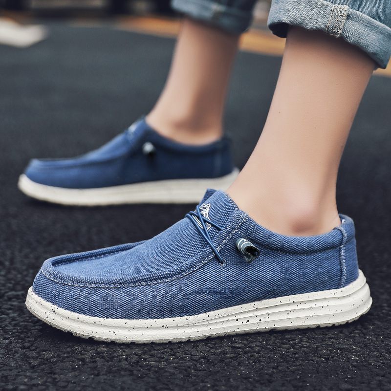 Loafers Platte Vrijetijdsschoenen Canvas Schoenen Voor Heren Sneakers Slip-on