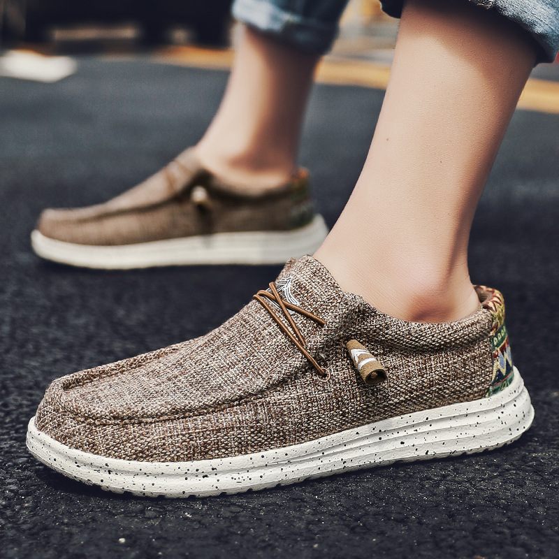 Loafers Platte Vrijetijdsschoenen Canvas Schoenen Voor Heren Sneakers Slip-on