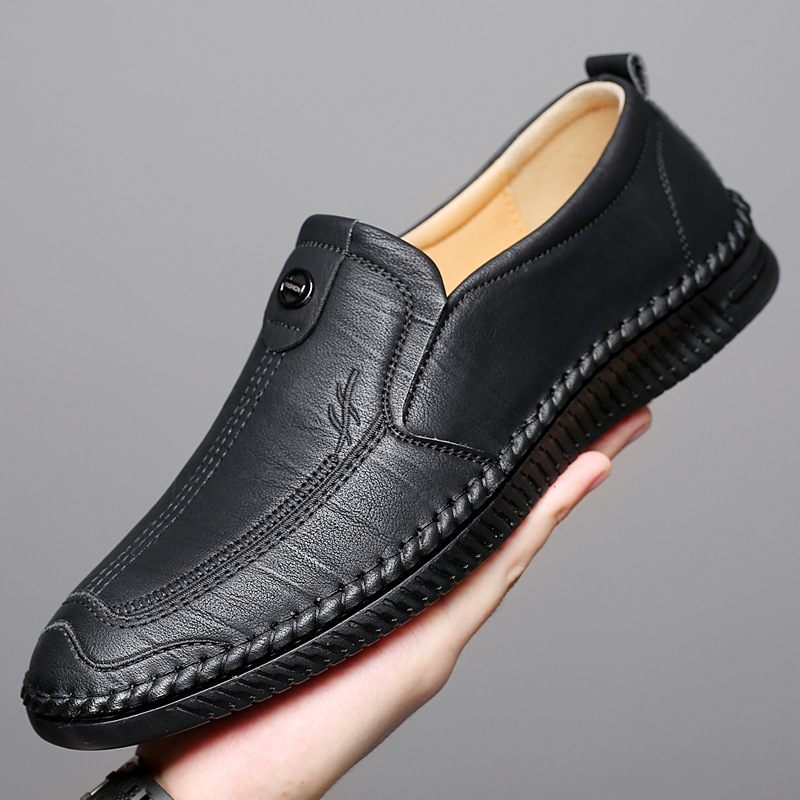 Nieuwe Herenschoenen Volledig Zacht Leer Heren Casual Kleding Schoenen Slip-on Rijschoenen