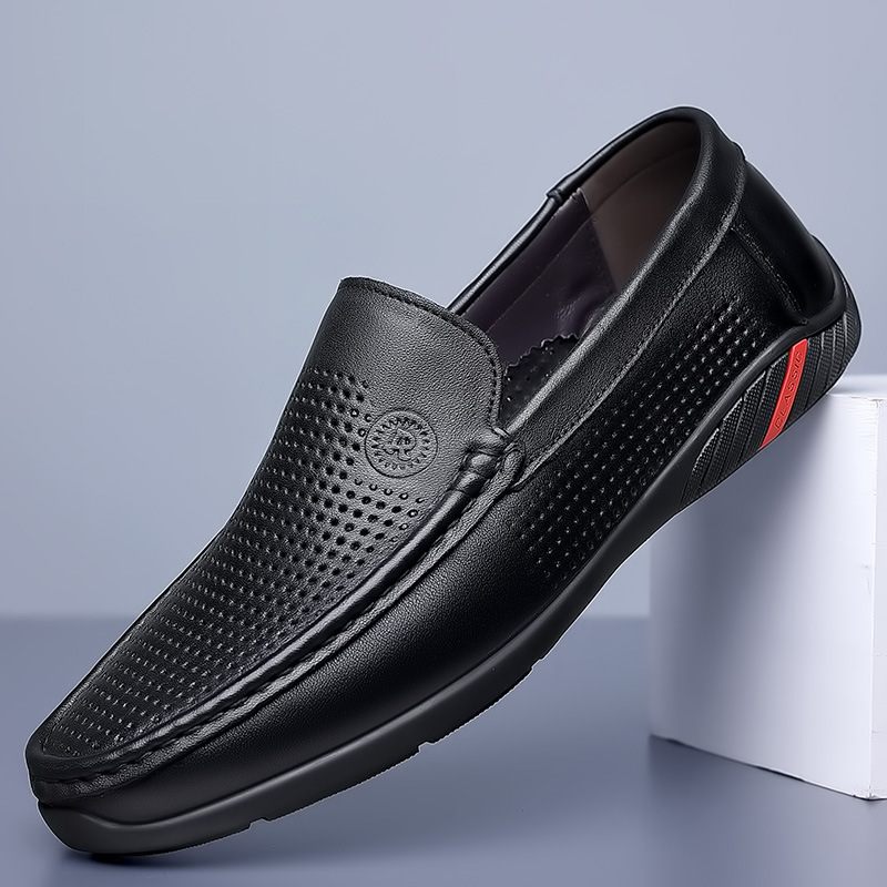 Nieuwe Lente Koeienhuid Doudou Schoenen Mannen Echt Leer Krokodil Patroon Casual Slip-on Formele Grote Maat Herenschoenen 48