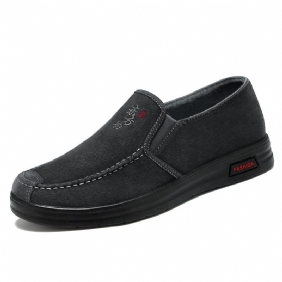 Schoenen Heren 2024 Nieuwe Herenschoenen Ademende Slip-on Canvas Zachte Bodem Casual Trendy Erwtenschoenen