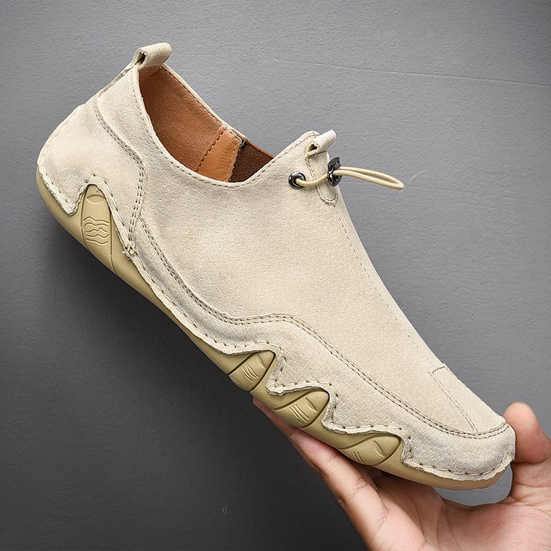 Shield Ram Grote Maat Herenkleding Schoenen Echt Leer Zachte Bodem Casual Erwten Rijschoenen Instapper