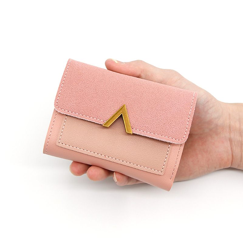 Gepersonaliseerde Nieuwe Dames Korte Kaarthouder Kleine Portemonnee Drievoudige Clutch Vrouwelijke Multi-kaart