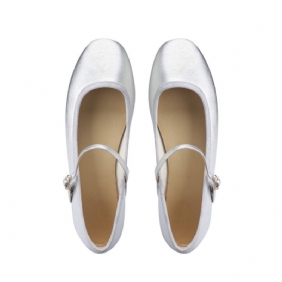 2024 Lente En Herfst Nieuwe One Word Belt Doudou Schoenen Ondiepe Mond Platte Ballet Flats