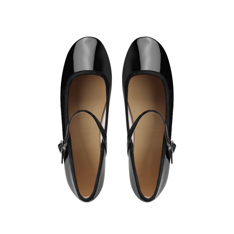 2024 Lente En Herfst Nieuwe One Word Belt Doudou Schoenen Ondiepe Mond Platte Ballet Flats