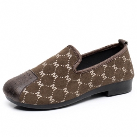 Comfortabele Erwten Schoenen Met Zachte Zolen Dames 2024 Lente Nieuwe Mode Slip-on Moederschoenen Antislip Platte