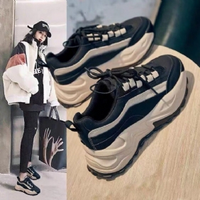 Dames Trendy 2024 Lente En Herfst Nieuwe Casual Dikke Zolen Student Verhogende Sneakers Herfsttrend