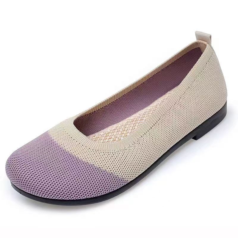 Feizhi Doudou Schoenen Vrouwen 2024 Ondiepe Mond Oude Beijing Doek Zachte Bodem Casual Platte Slip-on Voor Zwangere