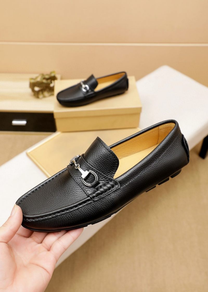 Heren High-end Leren Loafers Mocassin Geklede Schoenen