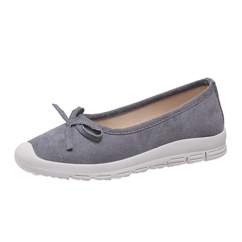 Ondiepe Mond Platte Schoenen Dames 2024 Herfst Nieuwe Slip-on Loafers Muffin Zachte Bodem Erwten