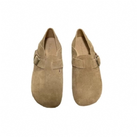 Retro Doudou-schoenen Dames Lente En Herfst Nieuwe Pees Zachte Bodem Ronde Neus Platte Casual Slip-on Schoenen