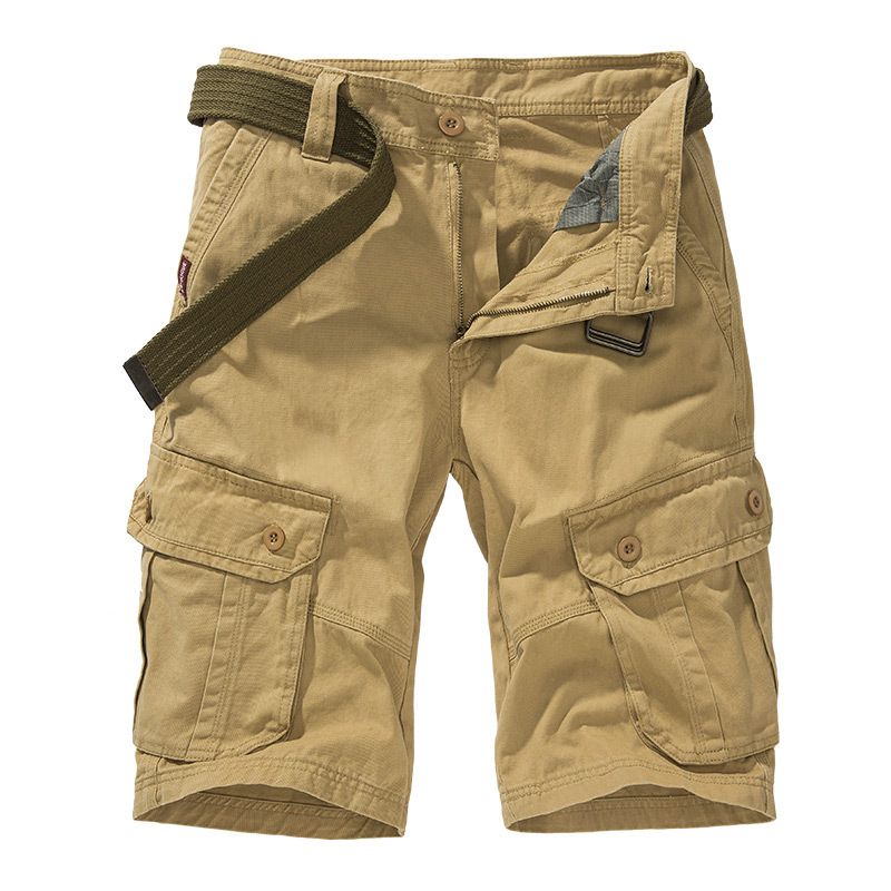 2024 Zomer Effen Kleur Tooling Shorts Heren Losse Casual