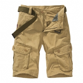 2024 Zomer Effen Kleur Tooling Shorts Heren Losse Casual