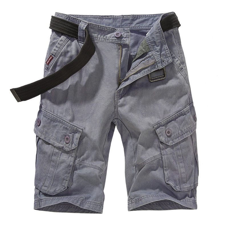 2024 Zomer Effen Kleur Tooling Shorts Heren Losse Casual