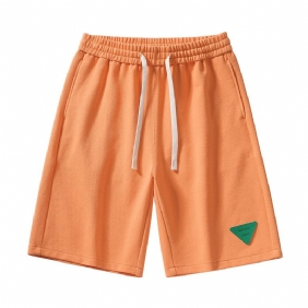 2024 Zomer Groene Driehoek Stiksels Twill Sport Casual Shorts Heren